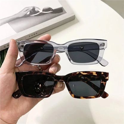 Lianfudai 2024 New Women Rectangle Vintage Sunglasses Brand Designer Retro Points Sun Glasses Female Lady Eyeglass Cat Eye Driver Goggles