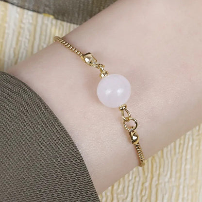 sengpan - Trendy Strawberry Crystal Bracelet Japan and South Korea Fashion Simple and Exquisite Opal Adjustable Jewelry Female Gift New