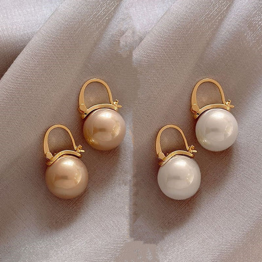 sengpan Christmas wishlist Korean version of the high-grade crossover fashion imitation pearl earrings lady jewelry shiny Fangzuan Free shipping