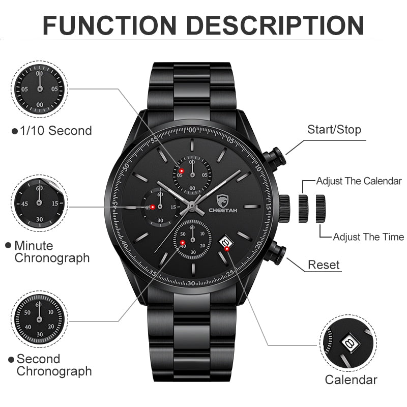 sengpan Christmas wishlist Watches for Men Top Brand Luxury Fashion Business Quartz Men’s Wristwatch Stainless Steel Waterproof Sports Clock