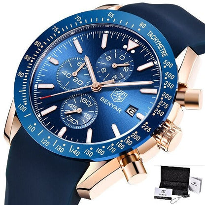 sengpan watches on sale clearance Casual Sport Watches for Men Blue Top Brand Luxury Military Leather Wrist Watch Man Clock Fashion Chronograph Wristwatch