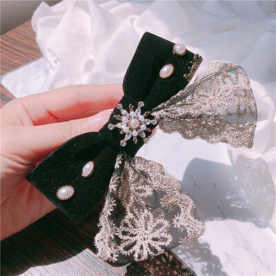 sengpan Barrette For Women Girl Rhinestone Crystal Pearl Big Hair Clip Hairpin Bow Knot Geometric Flower Head Accessories Wholesale