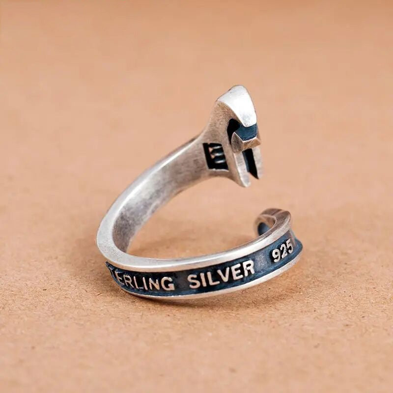 sengpan gifts for men Retro Fashion Creative Wrench Opening Adjustable Men&#39;s Ring Rock Punk Locomotive Jewelry