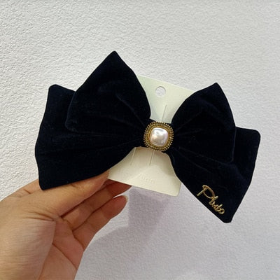 sengpan Barrette For Women Girl Rhinestone Crystal Pearl Big Hair Clip Hairpin Bow Knot Geometric Flower Head Accessories Wholesale