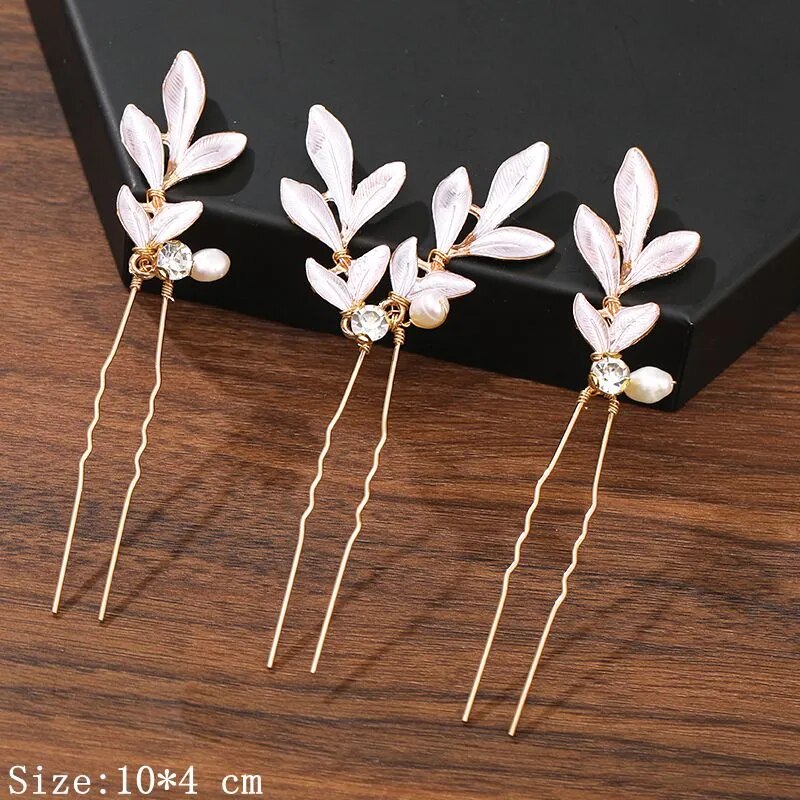 sengpan - Hair Pins Hair Accessories For Women Wedding Accessories Hair Clips Jewelry Pearl Rhinestone Flower Hair Clip Pins Headpiece