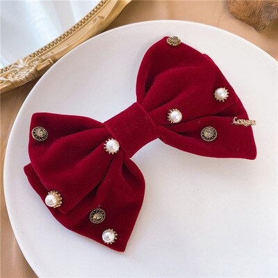 sengpan Barrette For Women Girl Rhinestone Crystal Pearl Big Hair Clip Hairpin Bow Knot Geometric Flower Head Accessories Wholesale