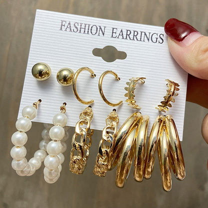 sengpan christmas gift ideas valentines day gifts for her Fashion Vintage Butterfly Earring Set For Women Girls elephant Snake Heart Jewelry Circle Pearl Long Dangle Earrings