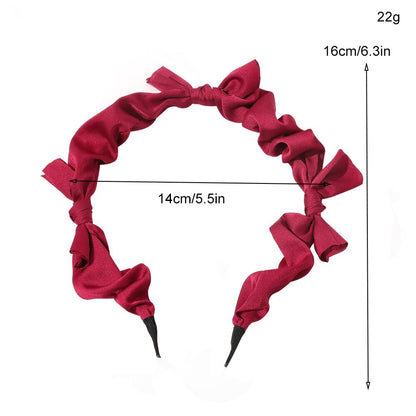 sengpan jewelry gifts for women hot sale new Spring and Summer Satin Bow Hair Ties Sweet Temperament Fine Edge Net Red Korean Wild Retro Hair Accessories Female Scrunchie