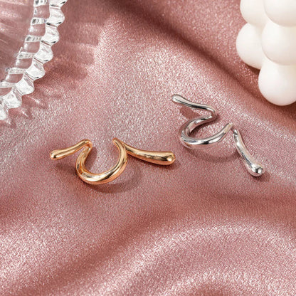 sengpan Chic Irregular Design Geometric Distortion Snake Ear Cuff Earrings Women Without Piercing Earless Earcuff Earrings Jewelry