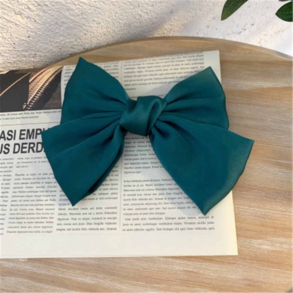 sengpan Women Girl Big Bow knot Tie Barrette Hair clips Hairpins Bands Fabric Fashion Korean Lady Head wear Accessories Wholesale Gifts