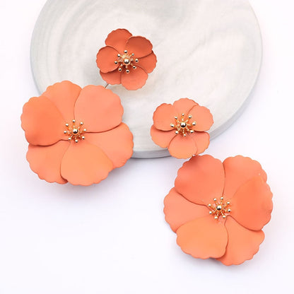 sengpan Boho Cute Flower Earrings for Women Korean Jewelry Kids Girls Gifts Fashion Stud Earring Boucles D'oreilles Aretes De Mujer