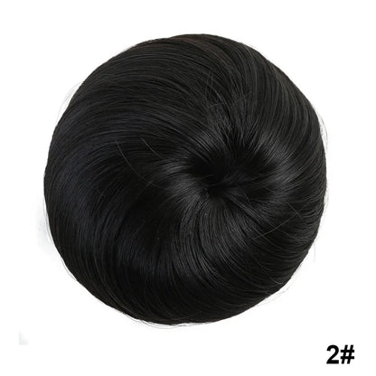 sengpan Synthetic Elastic Hair Scrunchie Chignon Donut Roller Bun Wig Curly Clip in Hair Ponytails Extensions Many colors