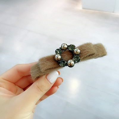 sengpan Barrette For Women Girl Rhinestone Crystal Pearl Big Hair Clip Hairpin Bow Knot Geometric Flower Head Accessories Wholesale