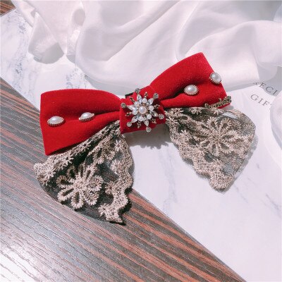 sengpan Barrette For Women Girl Rhinestone Crystal Pearl Big Hair Clip Hairpin Bow Knot Geometric Flower Head Accessories Wholesale