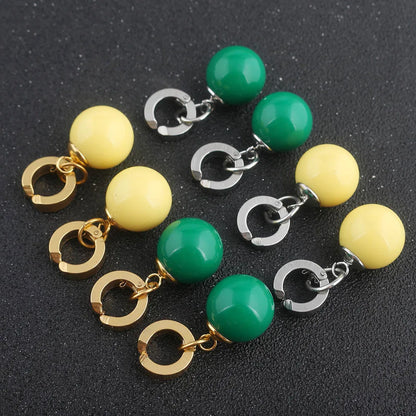 sengpan Potara earrings Cosplay Charm Earrings Yellow And Green Round Eardrop Earrings Jewelry For Women Girls Lovely Gift