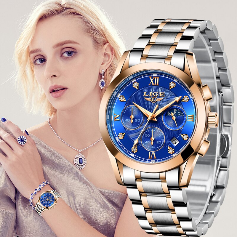 sengpan Christmas wishlist New Fashion Women Watches Ladies Brand Luxury Stainless Steel Calendar Sport Quartz Watch Women Waterproof Bracelet Watch