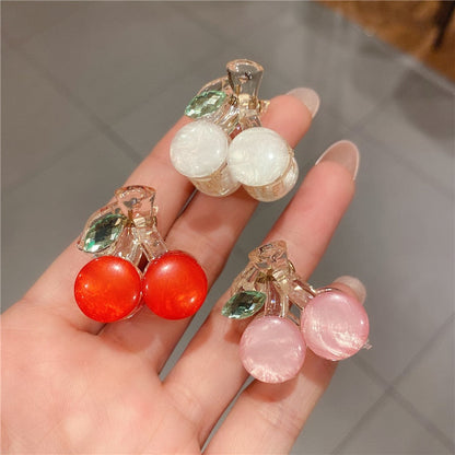 sengpan Acrylic Cute Cherry Fruit Small Hair Claw Clip for Women Girl Korean Handmade Fashion Head Accessories Mujer Wholesale