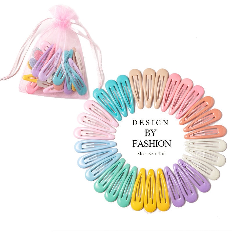 sengpan 10/20/30/40 New Women Girls Cute Colorful Waterdrop Shape Hairpins Sweet Hair Clips Barrettes Slid Clip Fashion Hair Accessories