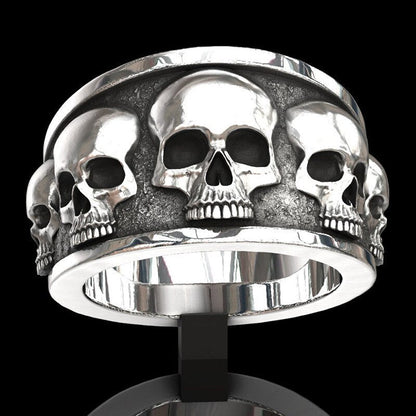 sengpan gifts for her Retro Punk Skull Men Ring Hip Hop Rock Gothic Punk Fashion Gift Demon Skull Ring