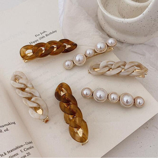 sengpan jewelry gifts for women hot sale hairpin New Handmade Chain Hair Clips Gold Color Long Barrettes Hair Clips for Women Girls Korean Fashion Hairpin Hair Accessories Gifts