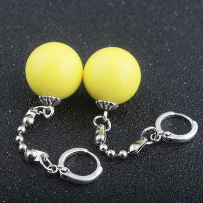 sengpan Potara earrings Cosplay Charm Earrings Yellow And Green Round Eardrop Earrings Jewelry For Women Girls Lovely Gift