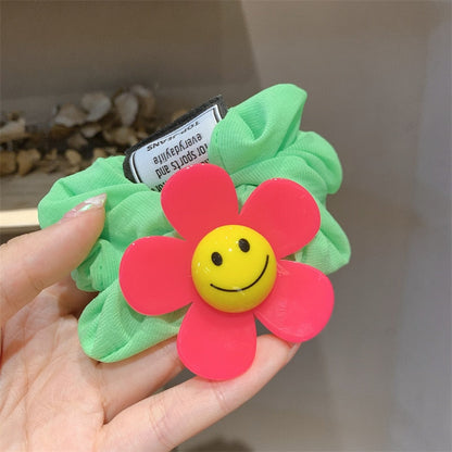 sengpan Women Hair Ties Cartoon Flower Elastic Hair Band Colorful Rubber Bands Girl Korean Hair Accessories  Scrunchies Wholesale