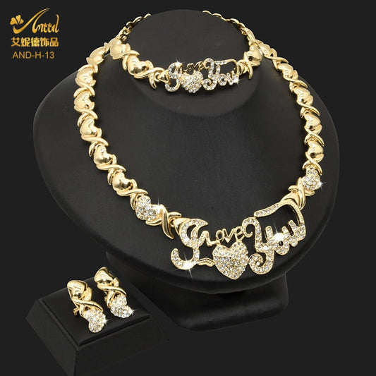 sengpan - Xoxo African Jewelery Set Necklace Earrings Women Fashion Bridal Bride Indian Wedding Dubai Gold Ladies Designer Nigerian