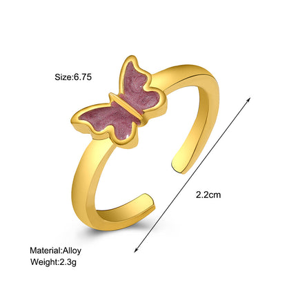 sengpan christmas gift ideas valentines day gifts for her  Korean Style Blue Purple Rings for Women Punk Trendy Vintage Heart Ring Small Daisy Flower Rings Party Couple Rings