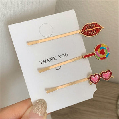 sengpan Christmas gifts for her Hair Grip Clip Sets Hairpin For Women Girl Rhinestone Fruits Plants Korean Handmade Fashion Head Accessories Mujer