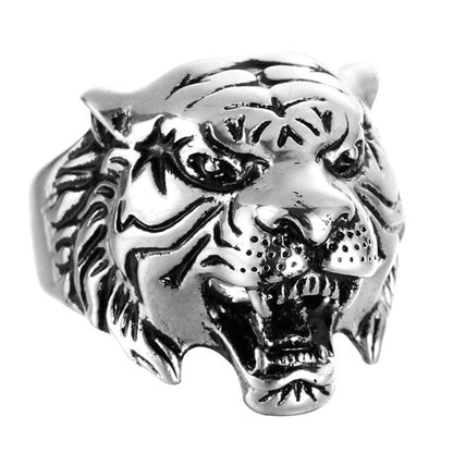 sengpan Christmas decor ideas Retro Domineering Tiger Men's Ring Hip Hop Gothic Accessories King of the Forest Tiger Punk Finger Jewelry Gift