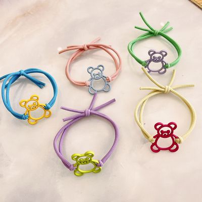 sengpan Women Hair Tie Elastic Rubber Band Girl Acrylic Bear Korean Scrunchies Head Accessories Handmade Wholesale Dropshipping