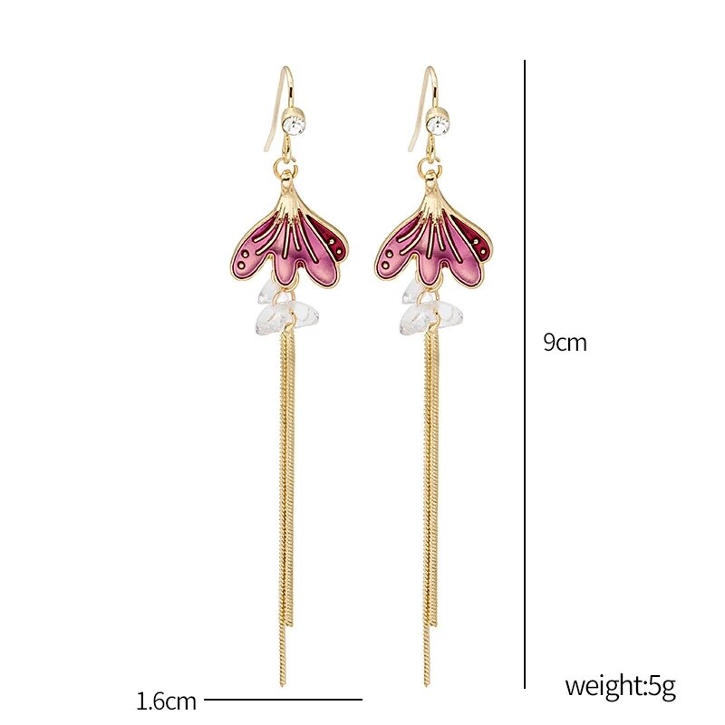 sengpan Christmas gifts ideas New Style Tassel With Pearl Ladies Long Earrings Korea Simulation Pearl Long Chain Earrings Earrings Wedding Jewelry