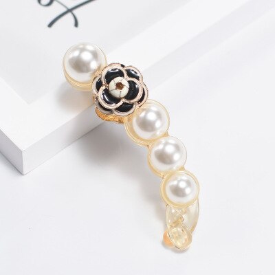 sengpan Banana Hair Clip Claw for Women Girl Camellia Flower Floral Pearl Hairpin Korean Handmade Fashion Accessories Mujer Wholesale