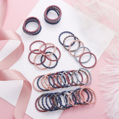 sengpan gifts for kids  50Pcs/Lot Fashion Girl Colorful 3cm Elastic Rubber Bands Children's Nylon Hair Ties Head Rope Fashion Hair Ring Hair Accessories