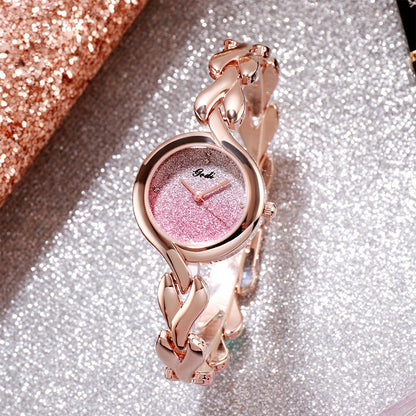 sengpan Christmas gifts ideas Luxury Jewel Watch Women Bracelet Watch Fashion Rose Gold Gradient Quartz Wristwatch Ladies Watch for Women Zegarki Damskie