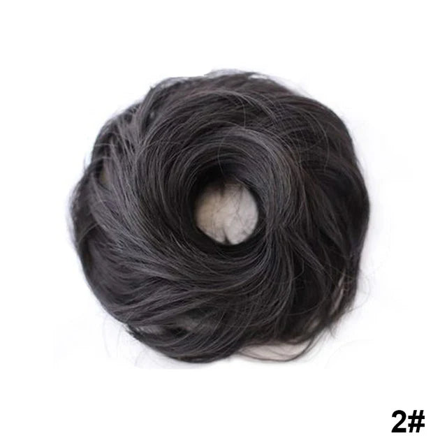 sengpan Synthetic Elastic Hair Scrunchie Chignon Donut Roller Bun Wig Curly Clip in Hair Ponytails Extensions Many colors