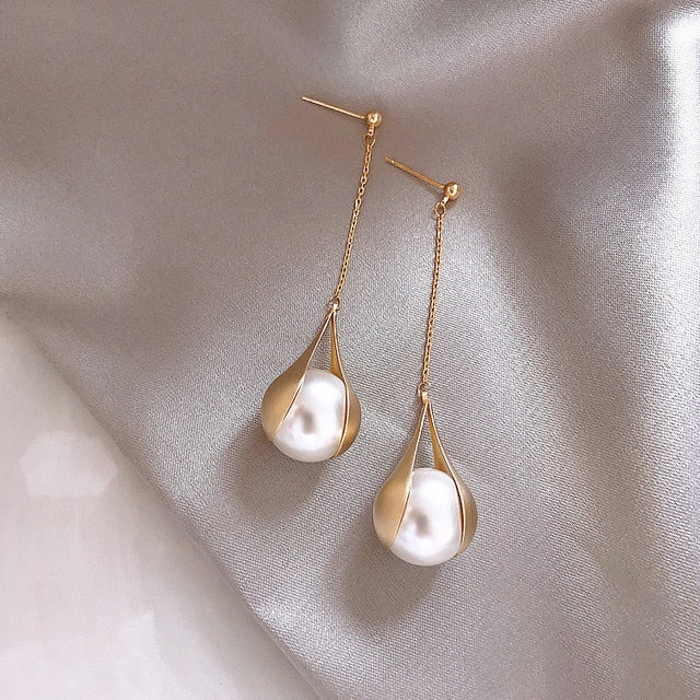 sengpan Christmas wishlist Vintage Simulated-pearl Exquisite Earrings For Women Fashion Girl Temperament Party Birthday Jewelry Gifts