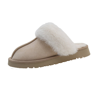 Fluffy Slippers Women's Outdoor Fashion Home Warm Confinement Comfortable Cotton Slippers Hot Sale Foreign Trade Popular Style Wholesale