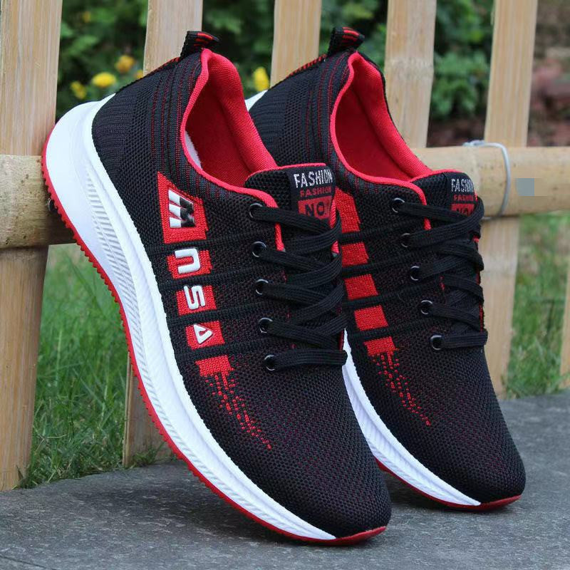 New Spring and Autumn Breathable Sports Men's Shoes Casual Sports Versatile Flying Woven Shoes Sports Men's Shoes