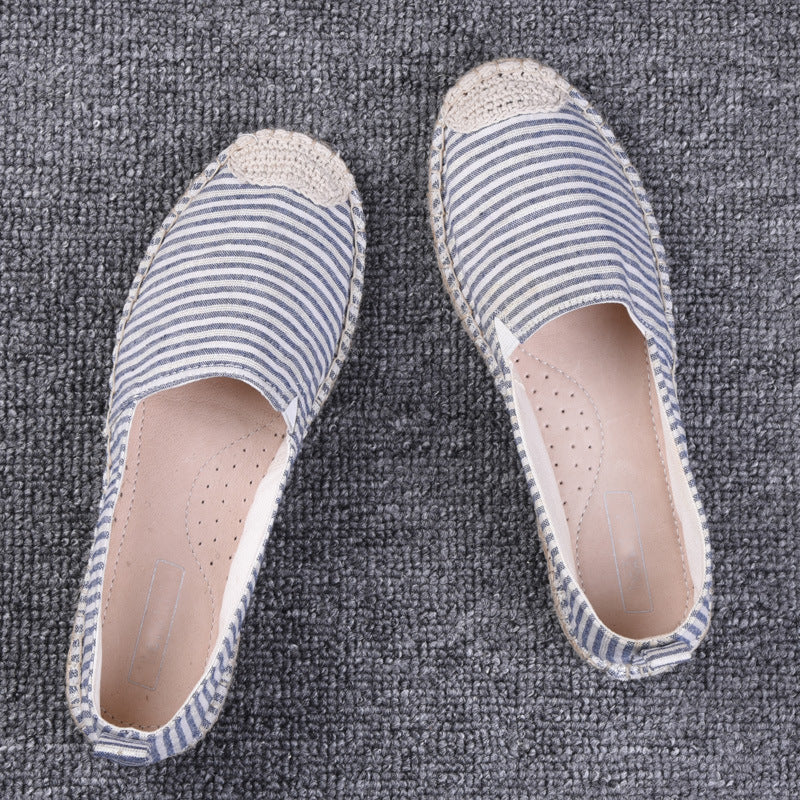 Linen Women's Shoes Fisherman Shoes Women's Summer Soft-Soled Canvas Shoes Old Beijing Leisure Cloth Shoes Women's Slip-on Pumps