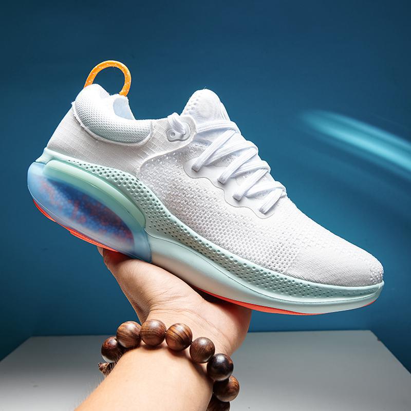Summer Sneakers Men's Shoes Breathable Mesh Surface Flyknit Running Shoes plus Size Cross-Border Students Korean Fashion Shoes Foreign Trade