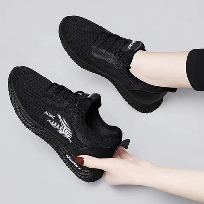 Spring and Summer New Women's All-Match Mesh Surface Shoes Casual Fashion Sneaker Flying Woven Breathable Comfortable Shoes Wholesale Delivery