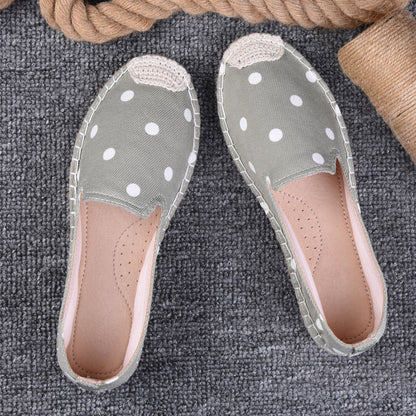 Linen Women's Shoes Fisherman Shoes Women's Summer Soft-Soled Canvas Shoes Old Beijing Leisure Cloth Shoes Women's Slip-on Pumps