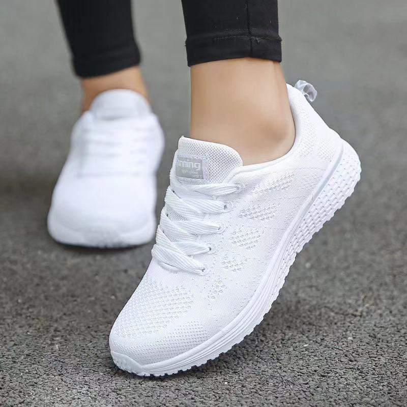 Cross-Border New Arrival Sneaker Women's Light Bottom Breathable Student Running Shoes Fly Woven Mesh Casual Men's Sneakers Sneaker