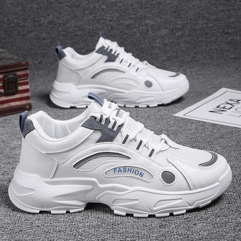 sengpashop Men's Shoes Summer Breathable Fashion Brand High-Grade Versatile Casual Running Sports Platform Height Increasing Insole White Clunky Fashion Shoes