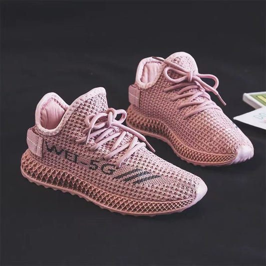 Women's Shoes Spring and Autumn All-Match Breathable Casual Shoes Korean Style Sneaker Women's Sports Shoes Soft Bottom Flyknit Wholesale