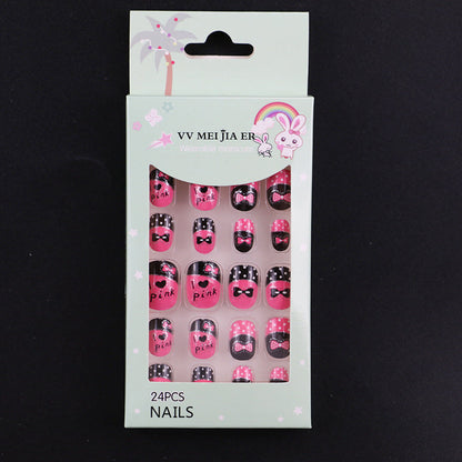 sengpan Children's Fake Nails Pieces Boxed Wear Armor Nail Art