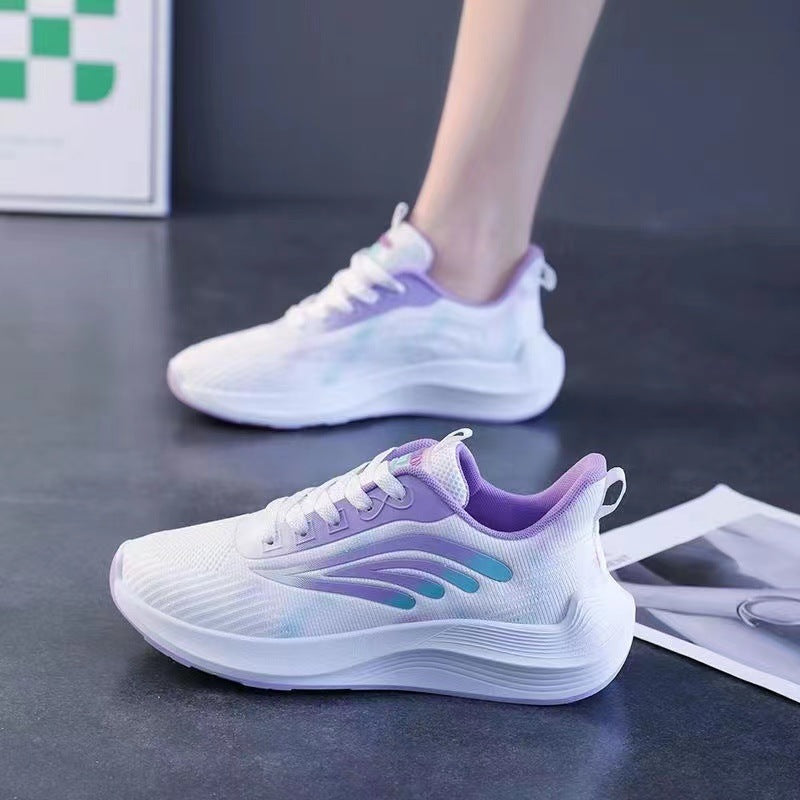 Fly-Knit Sneakers Women's Shoes Ins Trend  Spring and Autumn New Running Shoes Fashion Korean Style Women's Casual Shoes