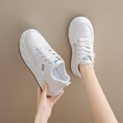 Summer Mesh Breathable White Shoes for Women  New Fashion Low-Cut Lace-up Outerwear Women Fashion Thin Shoes Women