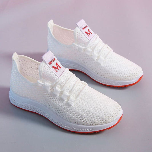 Old Beijing Cloth Shoes  New Korean Style Women's Running Sneaker Internet Celebrity Lightweight Casual Mesh Surface Shoes Soft Bottom Pumps